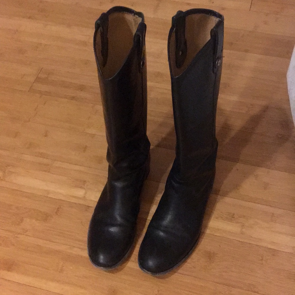 Frye Melissa Button Boot Black Leather size 9